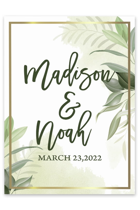 MADE WITH LOVE Welcome Sign, Easy To Use Party Supplies Wedding Party Sign, Leaves Theme Banners Ideal Engagement Party, Wedding, Birthday Party- 18x12