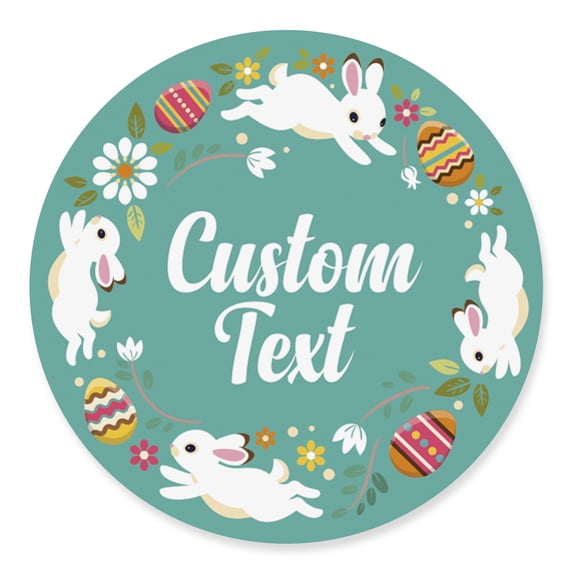 Darling Souvenir MADE WITH LOVEEaster Theme - 2" CustomStickersPremium 80 Self-AdhesiveRoundLabels- Personalized Easter Party FavorStickers/RoundEnvelope Seal