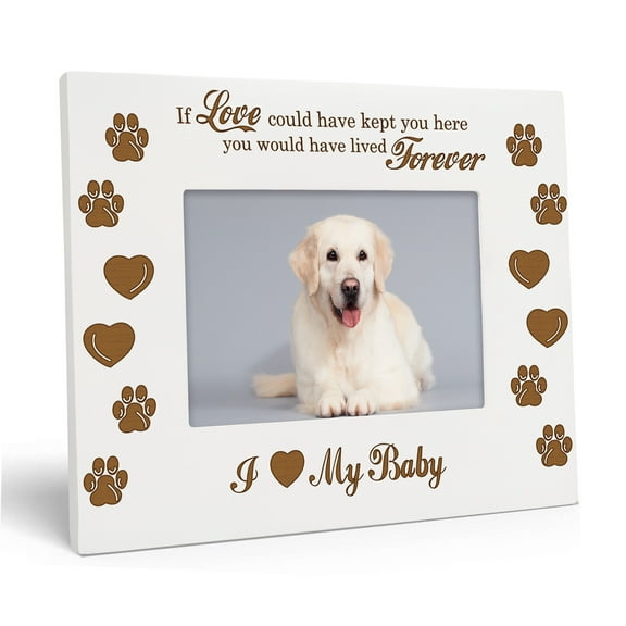 Darling Souvenir Made With Love Engraved Table Top Photo Frame Wooden I Love My Baby Quotes White Picture Frame Gift For Brothers Day, 4x6 Inches Horizontal Photo Size
