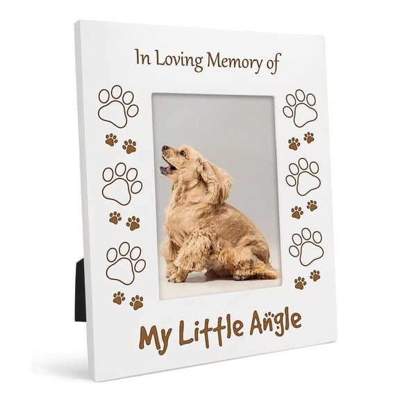 Darling Souvenir Made With Love Engraved Table Top Photo Frame Wooden In Loving Memory Of Quotes White Picture Frame Gift For Brothers Day, 4x6 Inches Vertical Photo Size