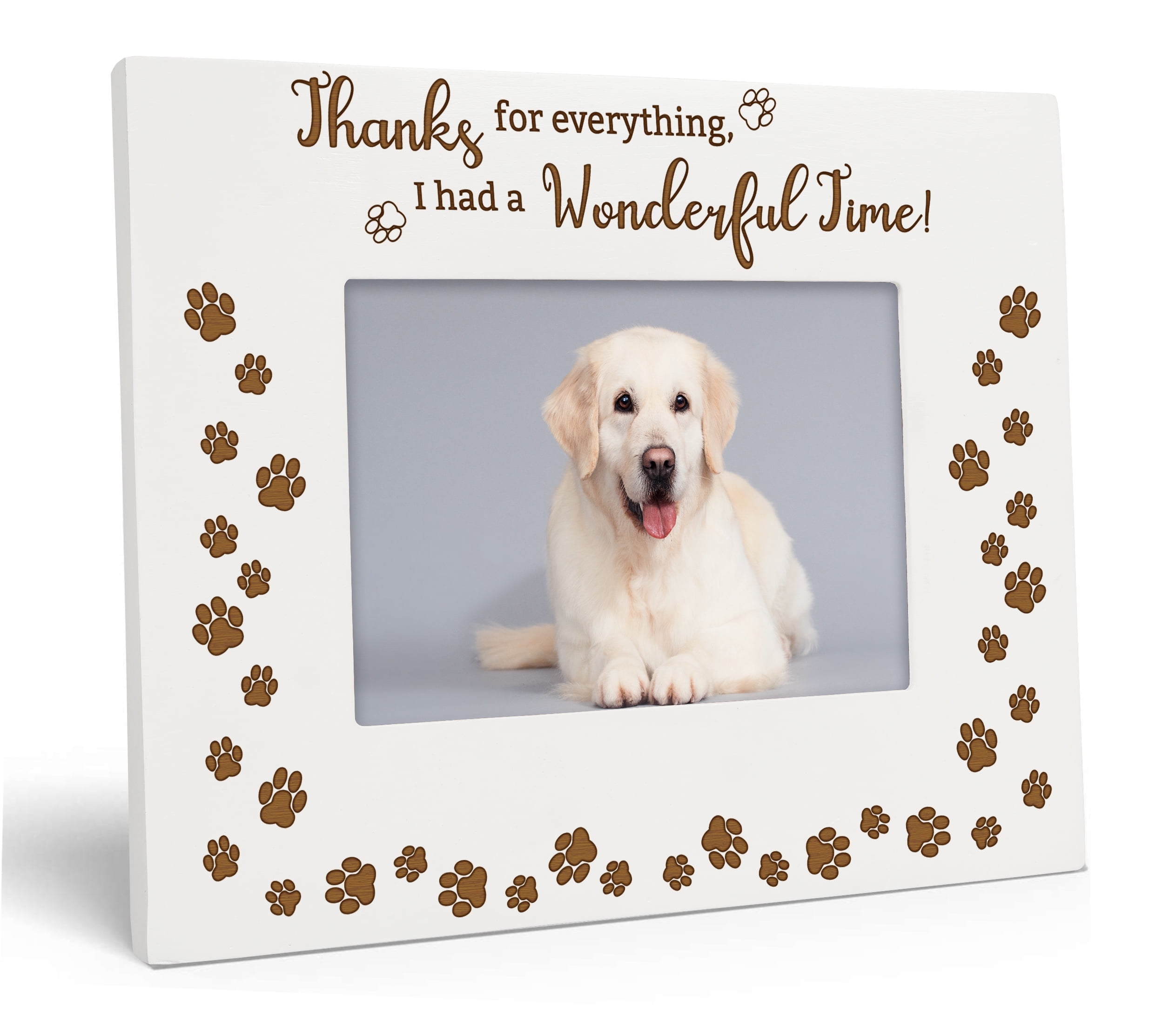 Darling Souvenir 4x6 Inches Horizontal Dog White Picture Frame