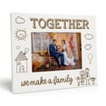 thumbnail image 1 of Darling Souvenir Made With Love Engraved Table Top Photo Frame Wooden Together We Make Family Quotes White Picture Frame Gift For Brothers Day, 4x6 Inches Horizontal Photo Size, 1 of 8