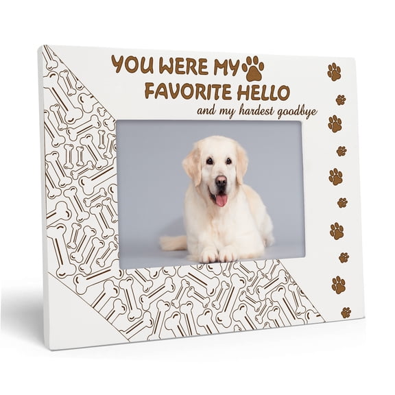 Darling Souvenir Made With Love Engraved Table Top Photo Frame Wooden You Are My Favourite Hello Quotes White Picture Frame Gift For Brothers Day, 5x7 Inches Horizontal Photo Size