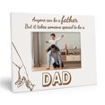 thumbnail image 1 of Darling Souvenir Made With LoveEngraved Table Top Photo FrameWooden Special To Be A Dad Quotes White Picture Frame Gift For Father's Day, 5x7 Photo Size Horizontal, 1 of 8