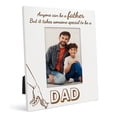 thumbnail image 1 of Darling Souvenir Made With LoveEngraved Table Top Photo FrameWooden Special To Be A Dad Quotes White Picture Frame Gift For Father's Day, 5x7 Photo Size Vertical, 1 of 8