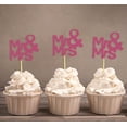 thumbnail image 1 of Darling Souvenir, Mr & Mrs Wedding Cupcake Toppers, Party Dessert Decorations - Pack Of 20, 1 of 3