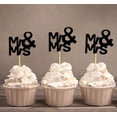 thumbnail image 1 of Darling Souvenir, Mr & Mrs Wedding Cupcake Toppers, Party Dessert Decorations - Pack Of 20, 1 of 3