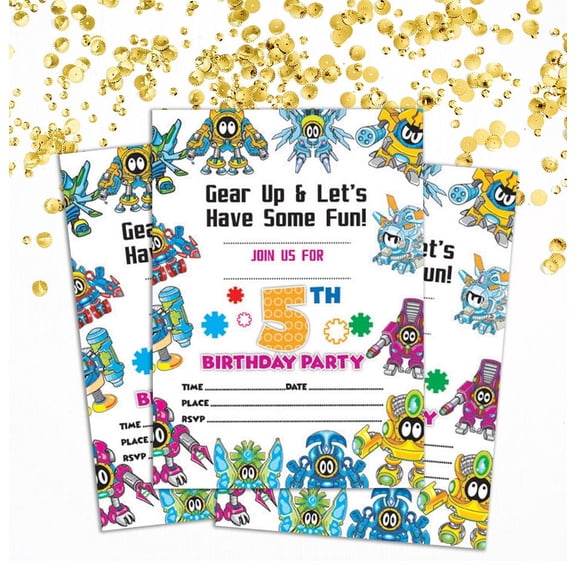 Darling Souvenir Multicolor Birthday Invitation Card 28 Pcs Fill or Write In Blank Invites Printable Party Supplies 5 x 7 Inches