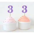 thumbnail image 1 of Darling Souvenir, Number 3 Birthday Cupcake Toppers, Birthday/ Anniversary Party Dessert Decorations - Pack Of 20, 1 of 3