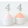 thumbnail image 1 of Darling Souvenir, Number 4 Birthday Year Cupcake Toppers, Birthday/ Anniversary Party Dessert Decorations - Pack Of 20, 1 of 3
