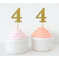 thumbnail image 1 of Darling Souvenir, Number 4 Birthday Year Cupcake Toppers, Birthday/ Anniversary Party Dessert Decorations - Pack Of 40, 1 of 3