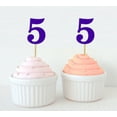thumbnail image 1 of Darling Souvenir, Number 5 Birthday Year Cupcake Toppers, Birthday/ Anniversary Party Dessert Decorations - Pack Of 20, 1 of 3