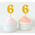 thumbnail image 1 of Darling Souvenir, Number 6 Birthday Year Cupcake Toppers, Birthday/ Anniversary Party Dessert Decorations - Pack Of 20, 1 of 3