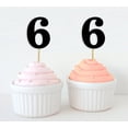 thumbnail image 1 of Darling Souvenir, Number 6 Birthday Year Cupcake Toppers, Birthday/ Anniversary Party Dessert Decorations - Pack Of 20, 1 of 3