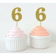 thumbnail image 1 of Darling Souvenir, Number 6 Birthday Year Cupcake Toppers, Birthday/ Anniversary Party Dessert Decorations - Pack Of 40, 1 of 3