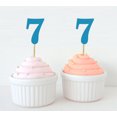 thumbnail image 1 of Darling Souvenir, Number 7 Birthday Year Cupcake Toppers, Birthday/ Anniversary Party Dessert Decorations - Pack Of 20, 1 of 3