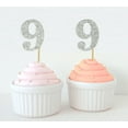 thumbnail image 1 of Darling Souvenir, Number 9 Birthday Year Cupcake Toppers, Birthday/ Anniversary Party Dessert Decorations - Pack Of 20, 1 of 3