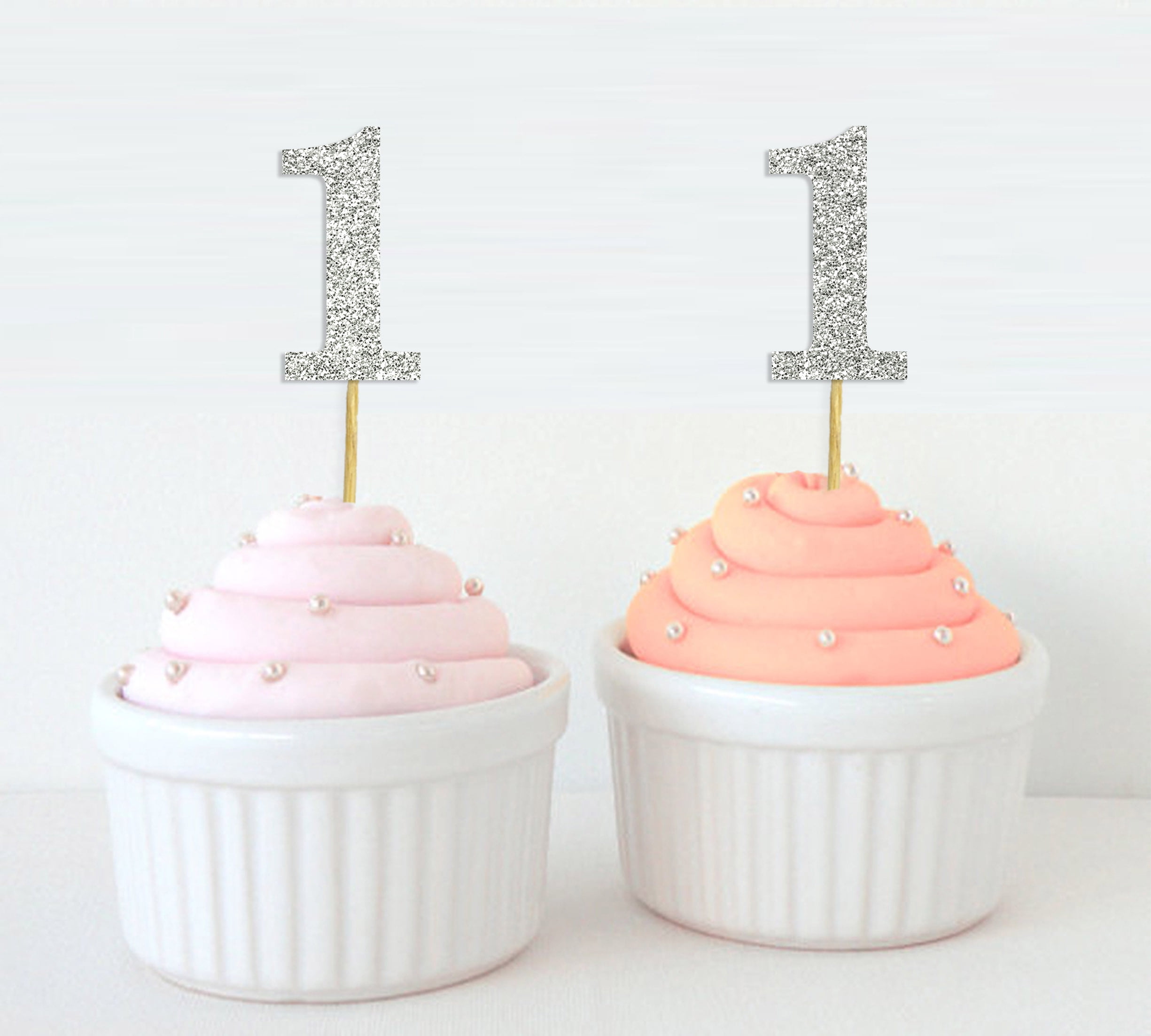 Darling Souvenir, One First Birthday Number Cupcake Toppers, Birthday ...