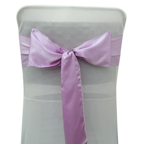 Darling Souvenir Pack Of 10 Satin Chair Sashes Bow Sash For Wedding & Events Supplies Party Decoration Chair Cover Sash - Colors Available