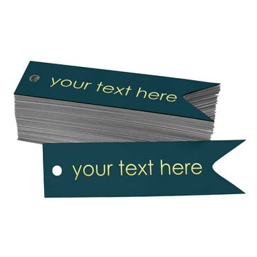Darling Souvenir Pack Of 100 Real Gold Foil Personalized Paper Tags Your Text Here Party Favor Hang Tags
