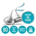 thumbnail image 1 of Darling Souvenir Pack Of 190 Pcs Chocolate Labels Cheers 80th Birthday Theme Stickers-Turquoise Blue, 1 of 2