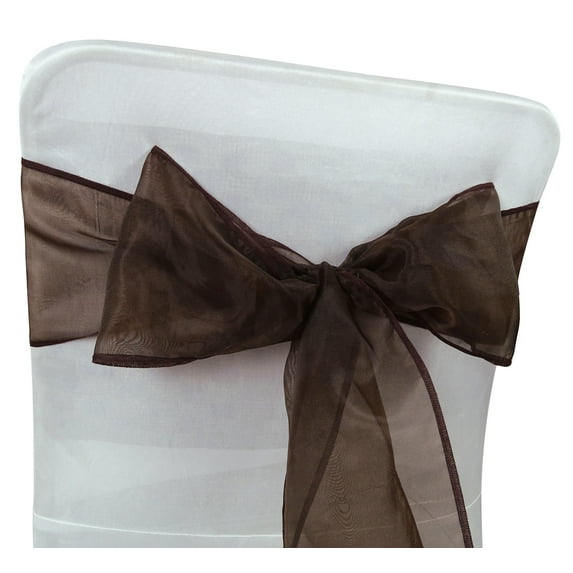 Darling Souvenir Pack Of 25 Organza Chair Sashes Bow Sash For Wedding & Events Supplies Party Decoration Chair Cover Sash - Colors Available