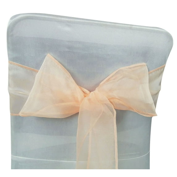 Darling Souvenir Pack Of 25 Organza Chair Sashes Bow Sash For Wedding & Events Supplies Party Decoration Chair Cover Sash - Colors Available