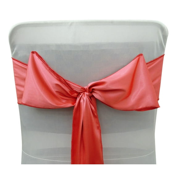 Darling Souvenir Pack Of 25 Satin Chair Sashes Bow Sash For Wedding & Events Supplies Party Decoration Chair Cover Sash - Colors Available