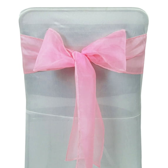 Darling Souvenir Pack Of 25 Satin Chair Sashes Bow Sash For Wedding & Events Supplies Party Decoration Chair Cover Sash - Colors Available