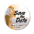 thumbnail image 1 of Darling Souvenir Personalized Bride Groom Names And Date Round Envelope Seals Customized Photo Labels Save The Date Stickers 45 Pieces, 1 of 4