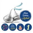 thumbnail image 1 of Darling Souvenir Personalized Chocolate Labels 1st Birthday Custom Name Stickers 190 Pcs-Blue, 1 of 2