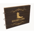 thumbnail image 1 of Darling Souvenir Personalized Engraved Laser Cut Wedding Guest Book Wooden Cover Sign-in Book Registry Guestbook Scrapbook-3C, 1 of 7