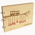 thumbnail image 1 of Darling Souvenir Personalized Engraved Laser Cut Wedding Guest Book Wooden Cover Sign-in Book Registry Guestbook Scrapbook-8J, 1 of 7