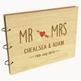 thumbnail image 1 of Darling Souvenir Personalized Engraved Laser Cut Wedding Guest Book Wooden Cover Sign-in Book Registry Guestbook Scrapbook-92, 1 of 7