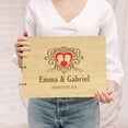 thumbnail image 1 of Darling Souvenir Personalized Engraved Laser Cut Wedding Guest Book Wooden Cover Sign-in Book Registry Guestbook Scrapbook-C6, 1 of 7