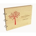 thumbnail image 1 of Darling Souvenir Personalized Engraved Laser Cut Wedding Guest Book Wooden Cover Sign-in Book Registry Guestbook Scrapbook-GR, 1 of 7