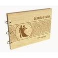 thumbnail image 1 of Darling Souvenir Personalized Engraved Laser Cut Wedding Guest Book Wooden Cover Sign-in Book Registry Guestbook Scrapbook-LK, 1 of 7