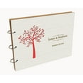 thumbnail image 1 of Darling Souvenir Personalized Engraved Laser Cut Wedding Guest Book Wooden Cover Sign-in Book Registry Guestbook Scrapbook-MD, 1 of 7
