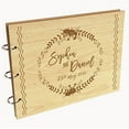 thumbnail image 1 of Darling Souvenir Personalized Engraved Laser Cut Wedding Guest Book Wooden Cover Sign-in Book Registry Guestbook Scrapbook-TZ, 1 of 1