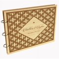 thumbnail image 1 of Darling Souvenir Personalized Engraved Laser Cut Wedding Guest Book Wooden Cover Sign-in Book Registry Guestbook Scrapbook-XA, 1 of 7