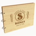 thumbnail image 1 of Darling Souvenir Personalized Engraved Laser Cut Wedding Guest Book Wooden Cover Sign-in Book Registry Guestbook Scrapbook-Y7, 1 of 7