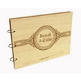 thumbnail image 1 of Darling Souvenir Personalized Engraved Laser Cut Wedding Guest Book Wooden Cover Sign-in Book Registry Guestbook Scrapbook-Z9, 1 of 7