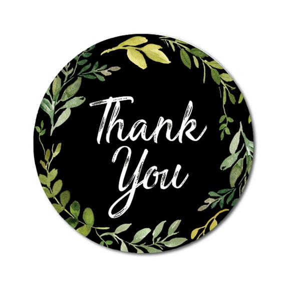 Darling Souvenir Personalized Floral Border Elegant 1.6 Inches Round Thank You Stickers DIY-45 Pcs