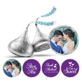 thumbnail image 1 of Darling Souvenir Personalized Love Is Sweet Wedding Photo Stickers Candy Labels DIY-Purple, 1 of 1