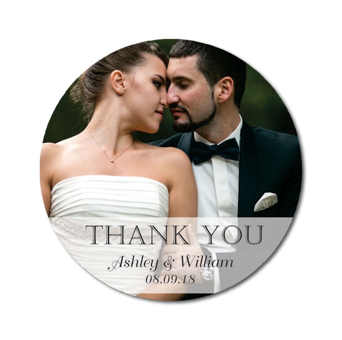 Darling Souvenir Personalized Round Custom Photo Labels Thank You ...