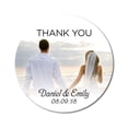 thumbnail image 1 of Darling Souvenir Personalized Wedding Bride Groom Names And Date Round Envelope Seals Custom Photo Labels Thank You Stickers-45 Pcs, 1 of 4