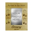 thumbnail image 1 of Darling Souvenir Personalized Wood Engraved Dog Memorial Picture Frame - Forever In Our Heart - Loss Of A Pet Gift -4 x 6 Inches Horizontal, 1 of 1