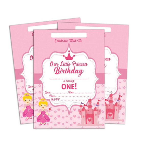 Darling Souvenir Pink Birthday Invitation Card 28 Pcs Fill or Write In Blank Invites Printable Party Supplies 5 x 7 Inches
