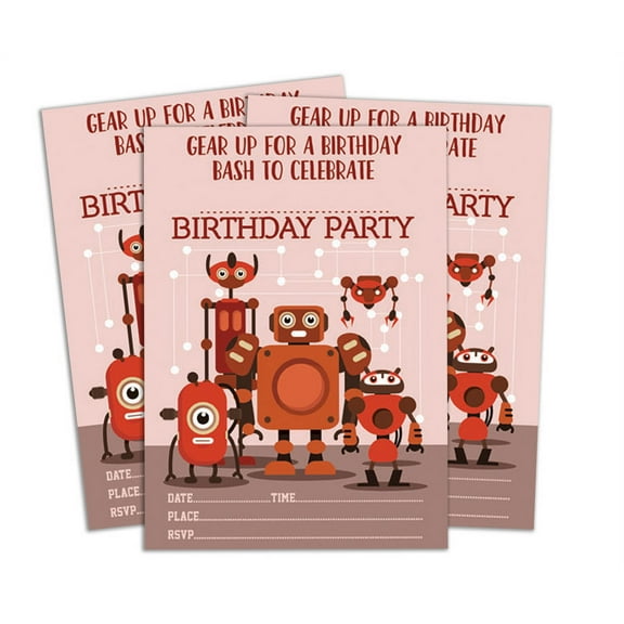 Darling Souvenir Pink Birthday Invitation Card Printable Elegant Fill or Write In Blank Party Invites 28 Pcs 5 x 7 Inches