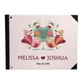 thumbnail image 1 of Darling Souvenir Pink Floral & Love Birds Wedding Guestbook Hardbound Cover Printed Anniversary Wedding Guest Registry-9 x 12 Inches, 1 of 5
